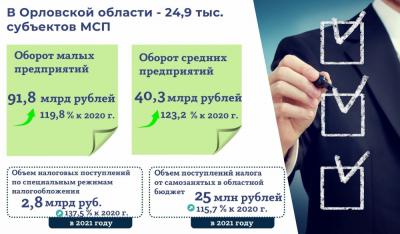 Итоги деятельности Правительства Орловской области в 2021 году: развитие бизнеса